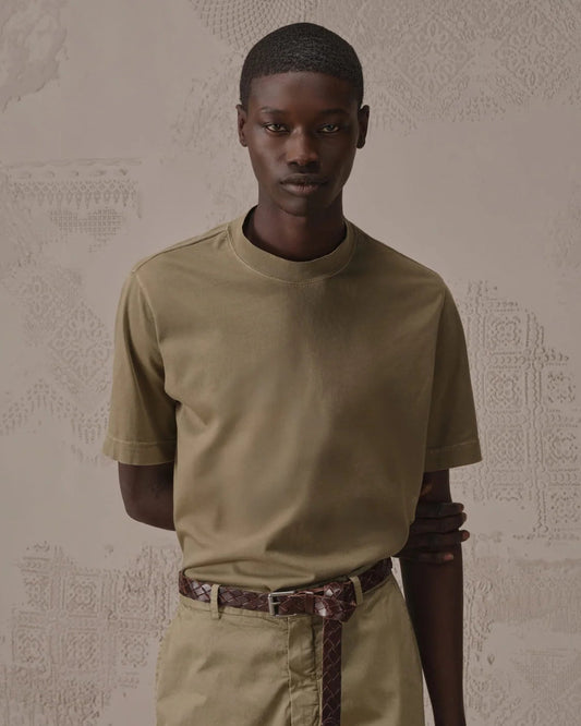 High Neck Jersey Tee-Circolo-Lewis Yates