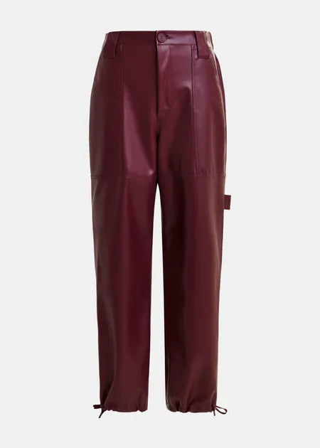 Itao Faux Leather Cargo Pants-Essentiel Antwerp-Lewis Yates
