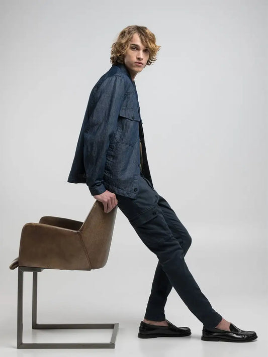 Jaan Slim Fit Cargo Navy-Replay-Lewis Yates