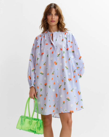 Jalen Embellished Mandarin Dress-Essentiel Antwerp-Lewis Yates