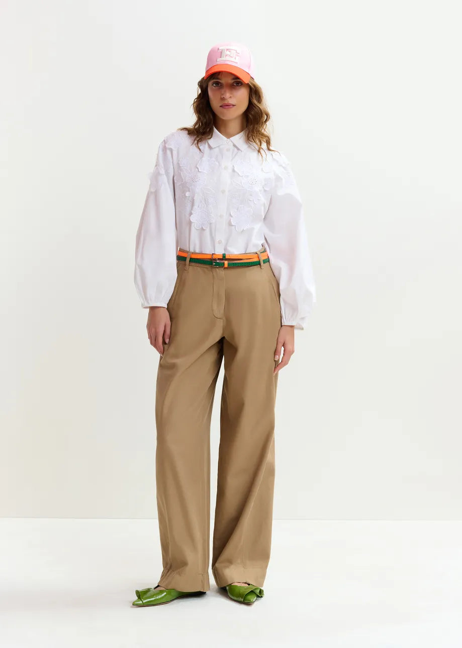 Joella Cotton Applique Shirt-Essentiel Antwerp-Lewis Yates