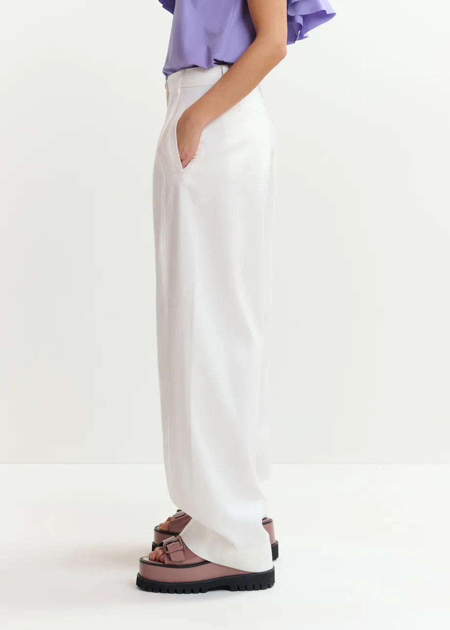 Joviaal Wide Leg Cotton Pants-Essentiel Antwerp-Lewis Yates