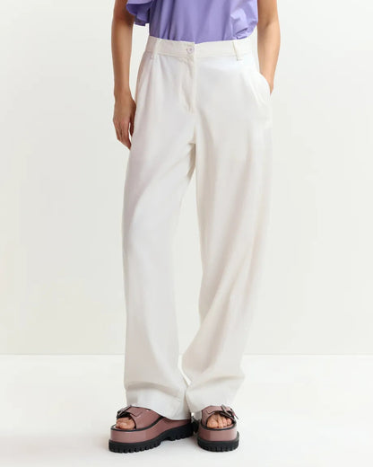 Joviaal Wide Leg Cotton Pants-Essentiel Antwerp-Lewis Yates
