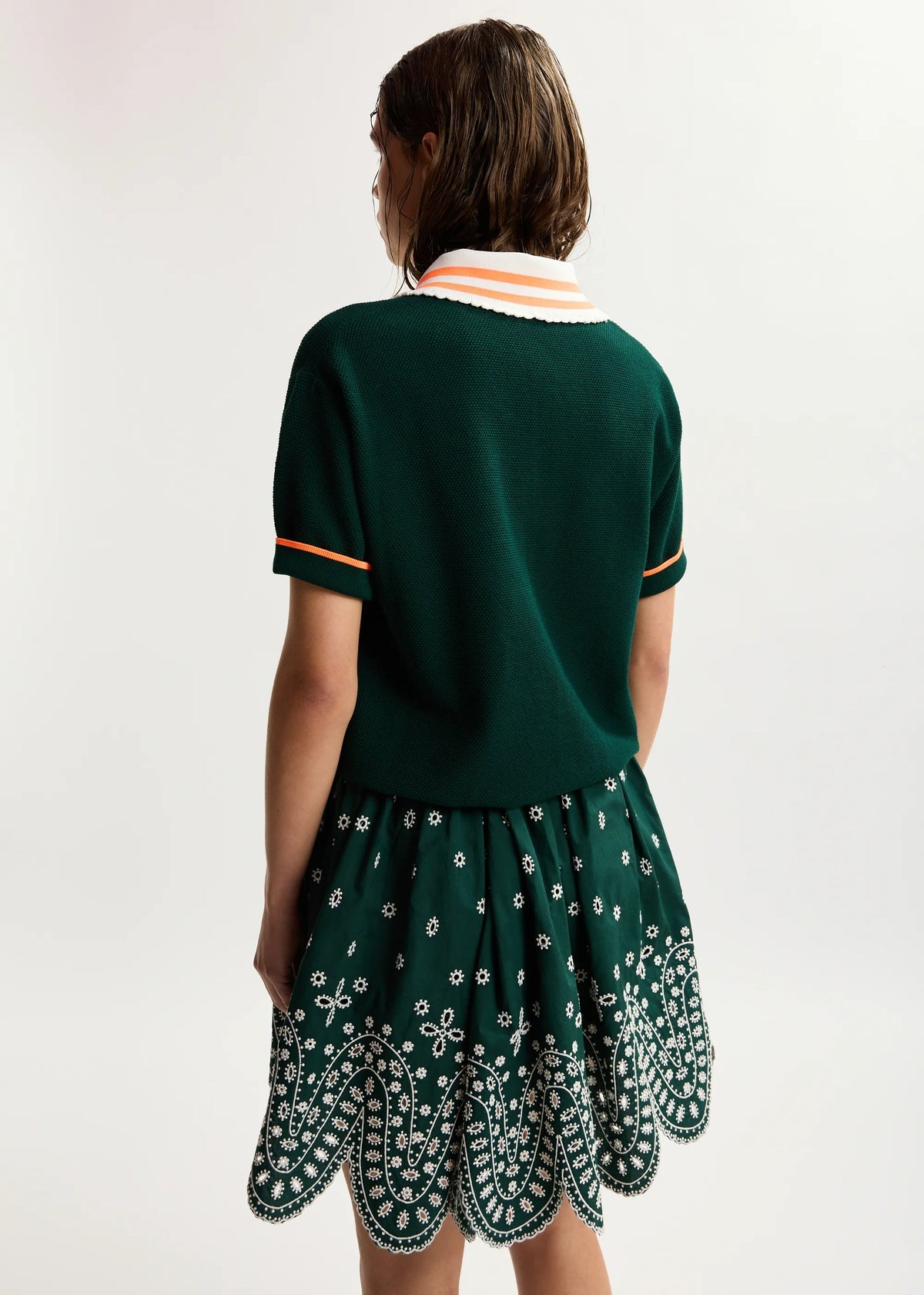 Kontrast Knitted Polo - Bottle Green-Essentiel Antwerp-Lewis Yates