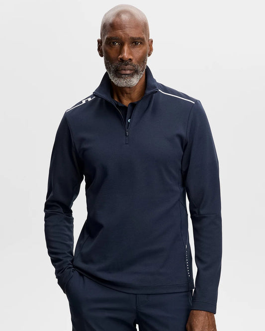 Leon Quarter Zip Mid Layer Navy-J Lindeberg-Lewis Yates