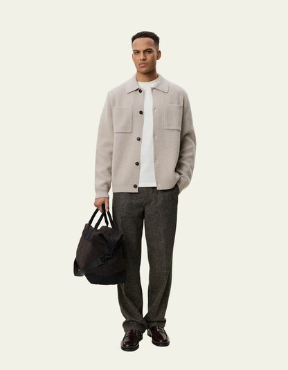 Milano Knit Overshirt Light Sand