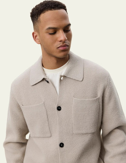 Milano Knit Overshirt Light Sand