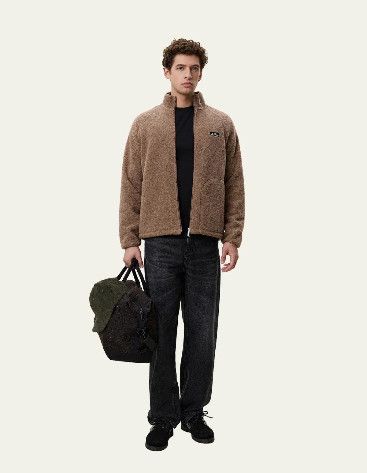 Patch Teddy Jacket Caribou Brown