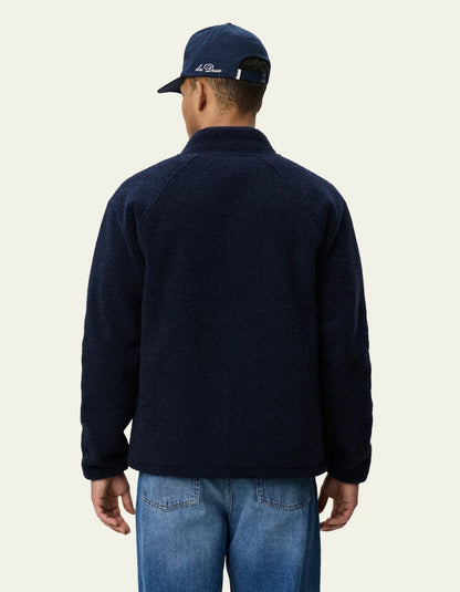 Patch Teddy Jacket Dark Navy Blue