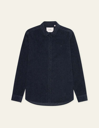 Pinwale Corduroy Shirt Dark Navy Blue