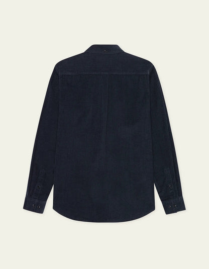 Pinwale Corduroy Shirt Dark Navy Blue