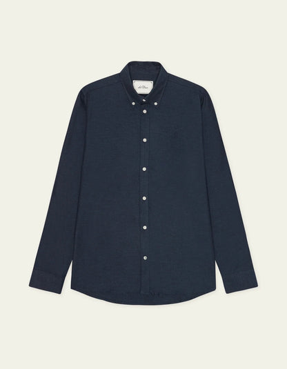 Soft Flannel Shirt Dark Navy Blue