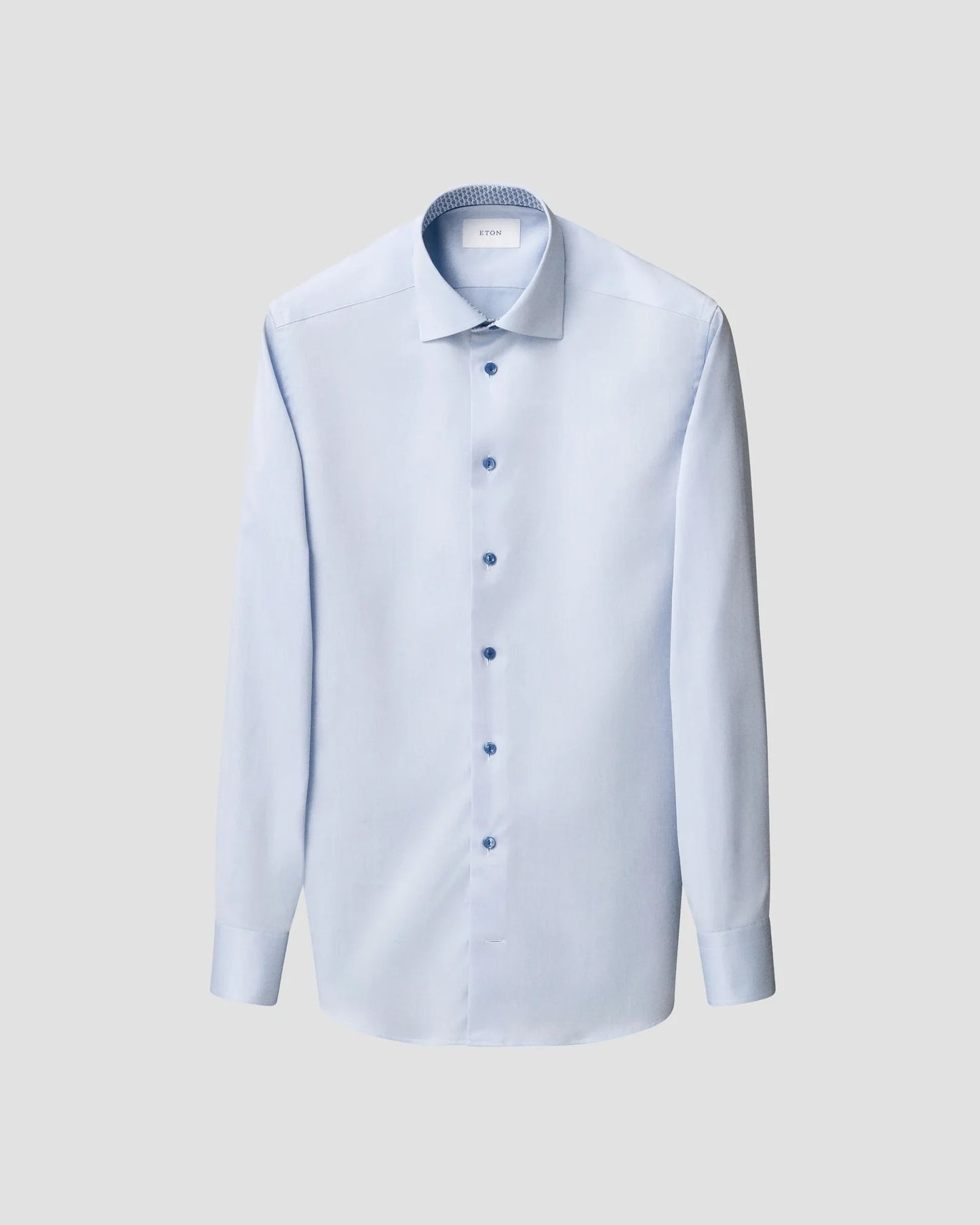 Geometric Effect Twill Shirt - Blue