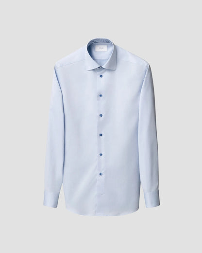 Geometric Effect Twill Shirt - Blue