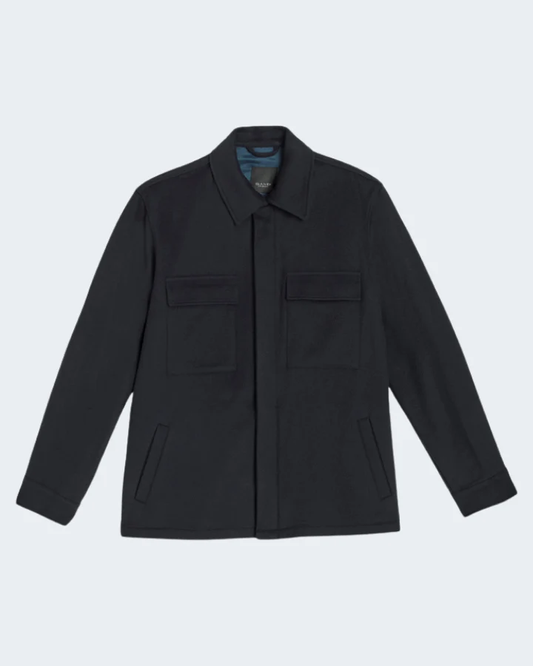 Aiden Light Cashmere Overshirt – Dark Navy