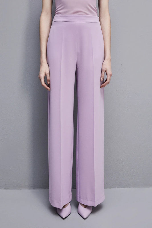 Lilac Palazzo Crepe Pants-Patrizia Pepe-Lewis Yates