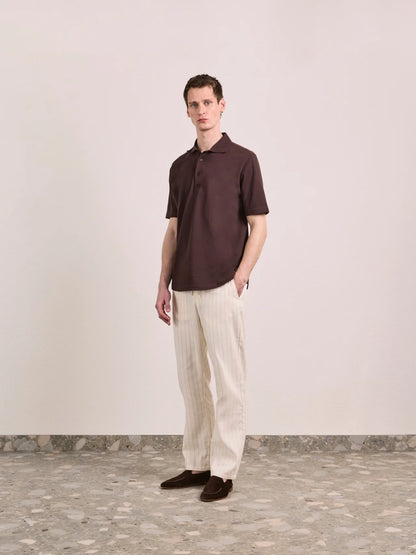 Luca Cotton Pique Polo-Frescobol Carioca-Lewis Yates