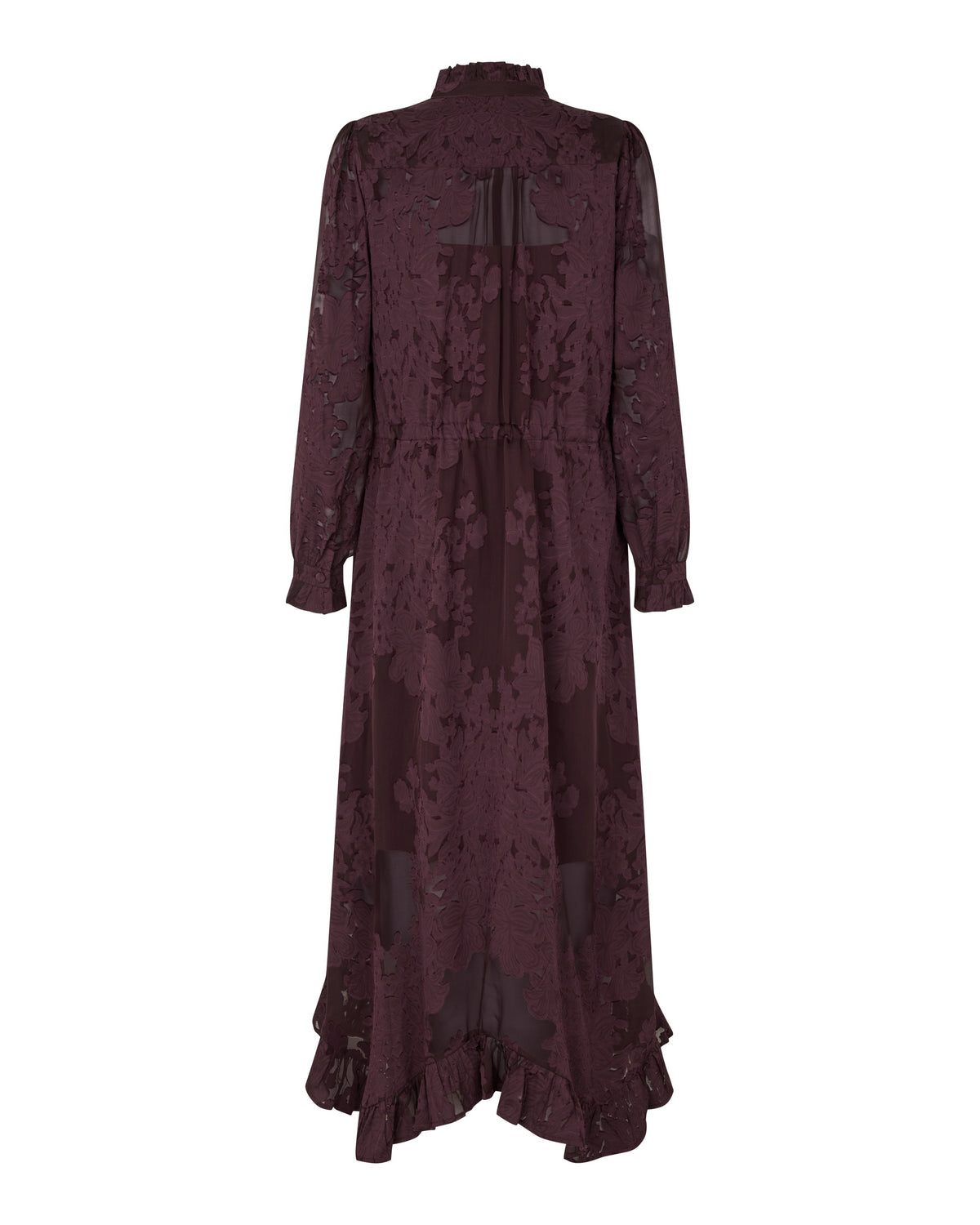 Lycia Sleeveless Dress with Drawstring in Flora Berry Wine-Dea Kudibal-Lewis Yates