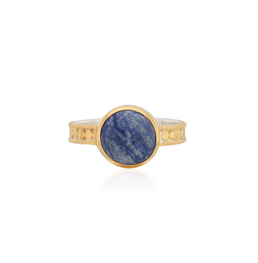 Medium Dumortierite Stacking Ring-Anna Beck-Lewis Yates