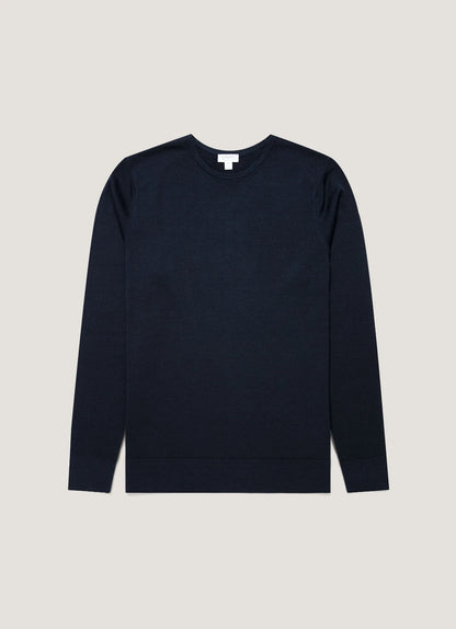 Extra-Fine Merino Crew In Navy