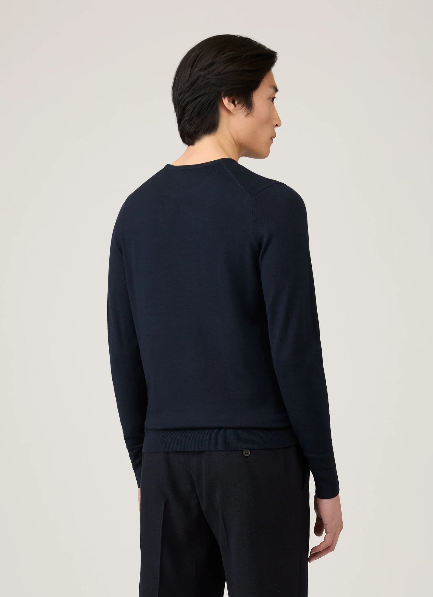 Extra-Fine Merino Crew In Navy