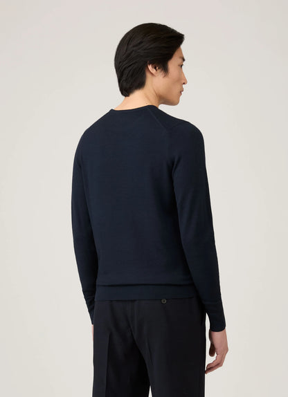 Extra-Fine Merino Crew In Navy