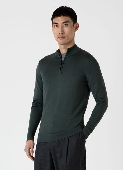 Extrafine Merino Half Zip Neck