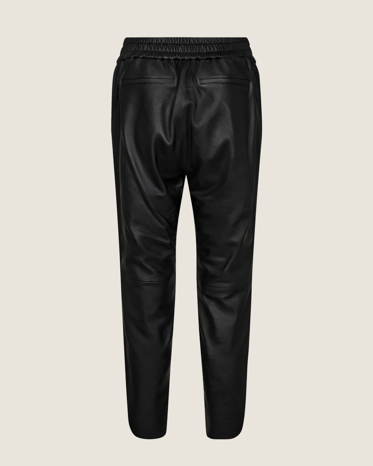 MMZabel Leather Sweat Trousers Black-Mos Mosh-Lewis Yates