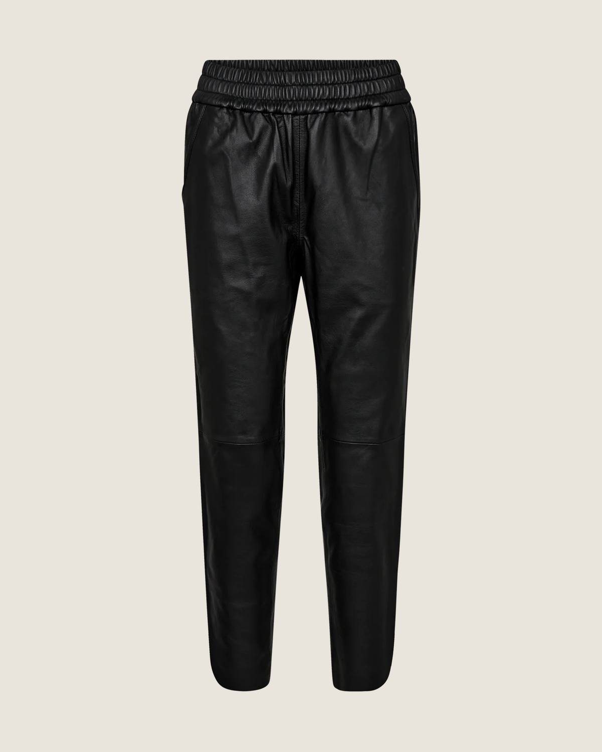 MMZabel Leather Sweat Trousers Black-Mos Mosh-Lewis Yates