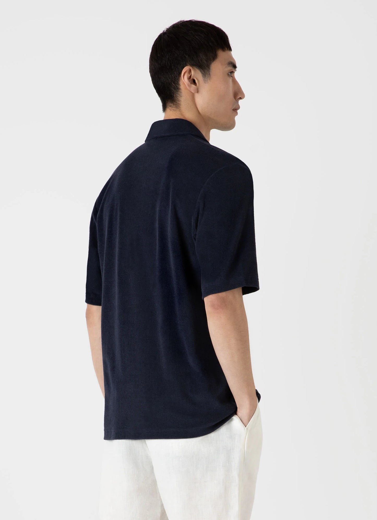 Towelling Camp Collar Shirt