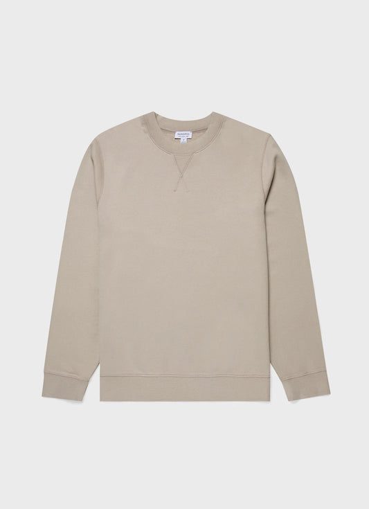 Ash Grey Cotton Loopback Sweatshirt