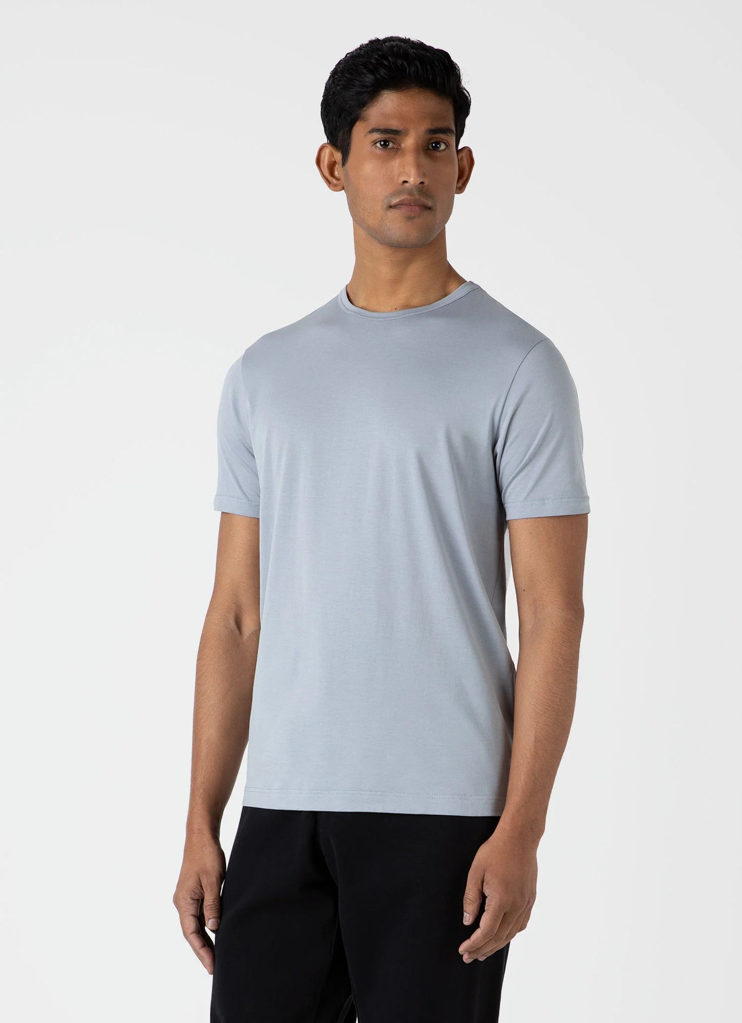 Smoke Blue Classic Cotton T-Shirt