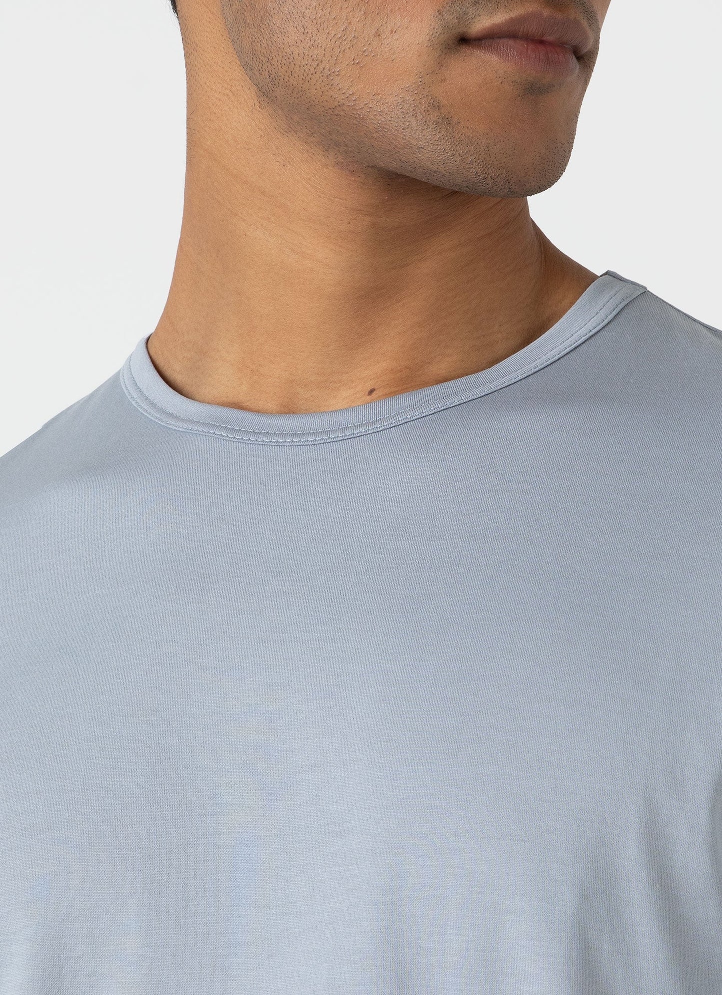 Smoke Blue Classic Cotton T-Shirt