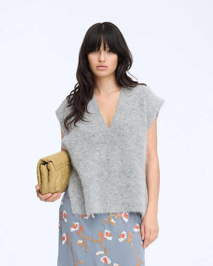 Rydine Knitted Vest Grey