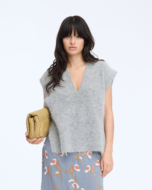 Rydine Knitted Vest Grey