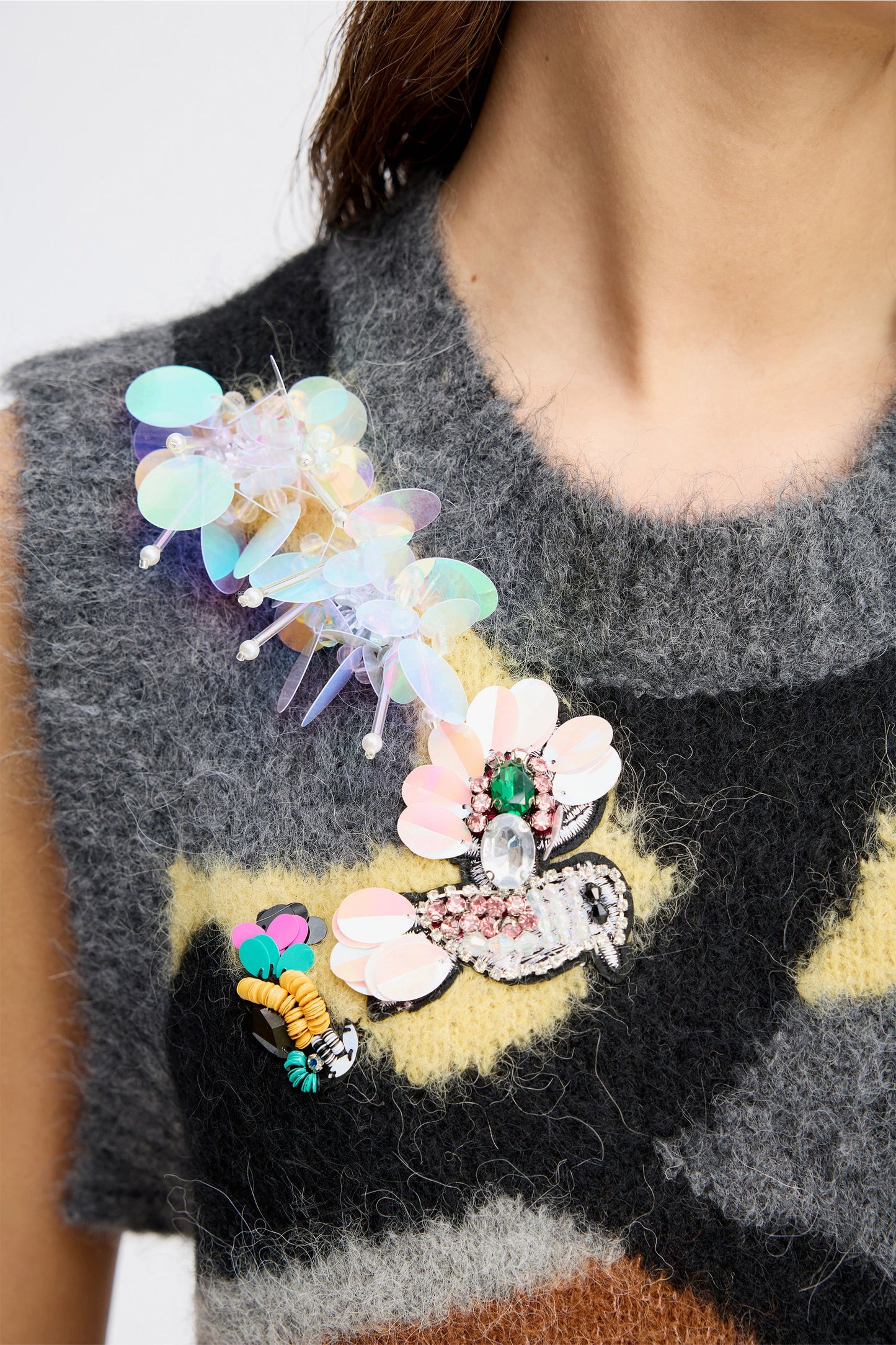 Rubble Sequin Detail Knitted Vest