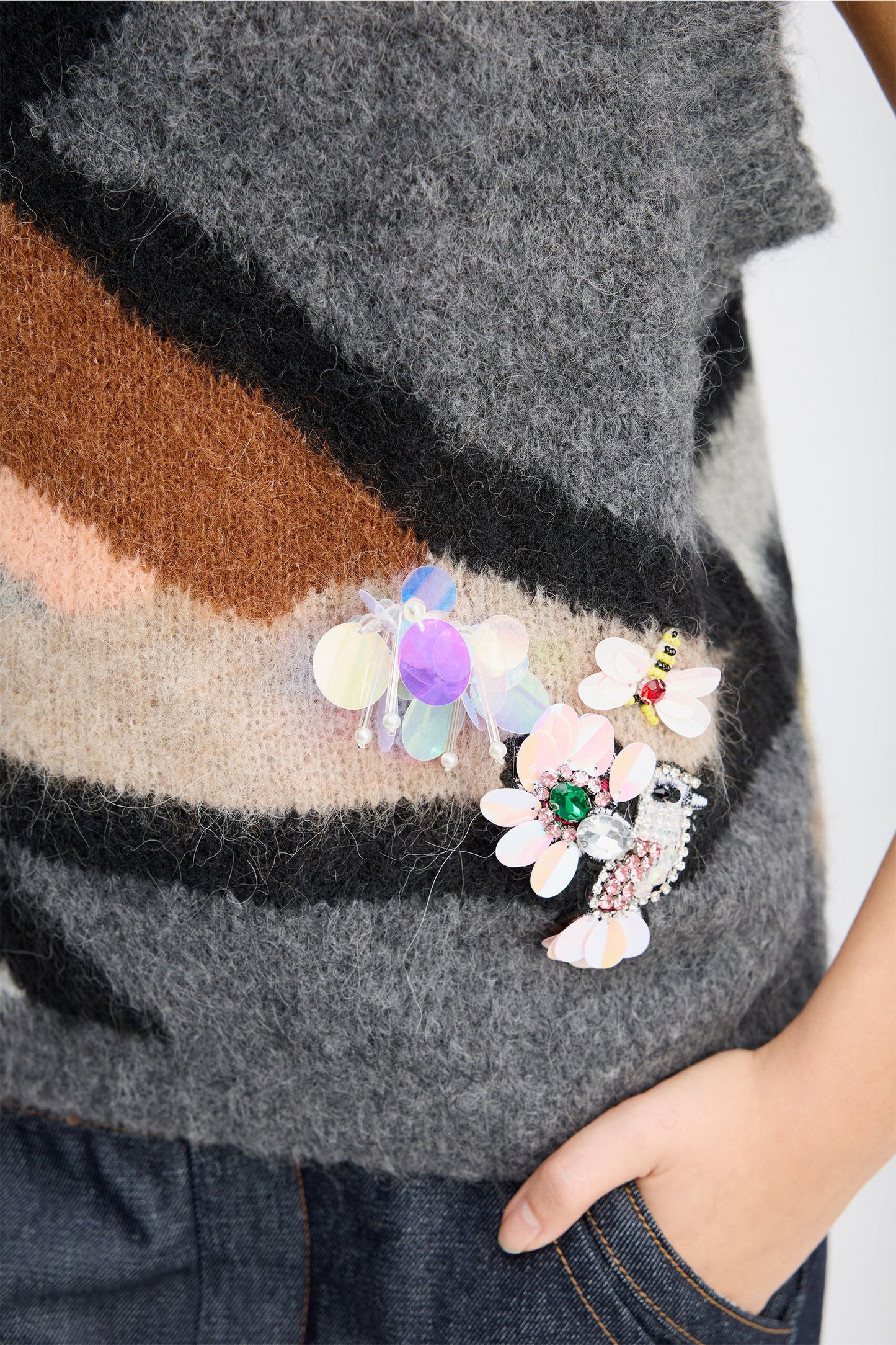 Rubble Sequin Detail Knitted Vest