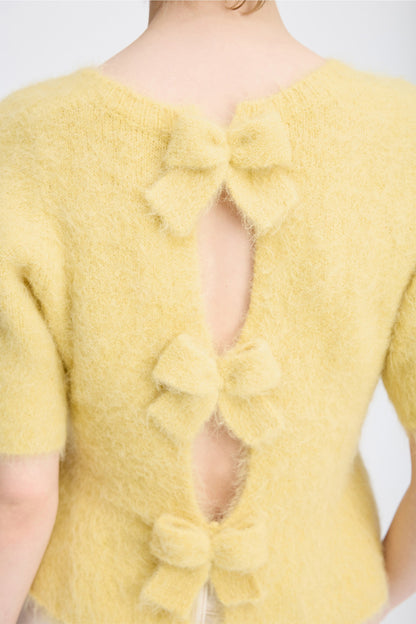 Rylaline Short-Sleeved Knit Top Lemon