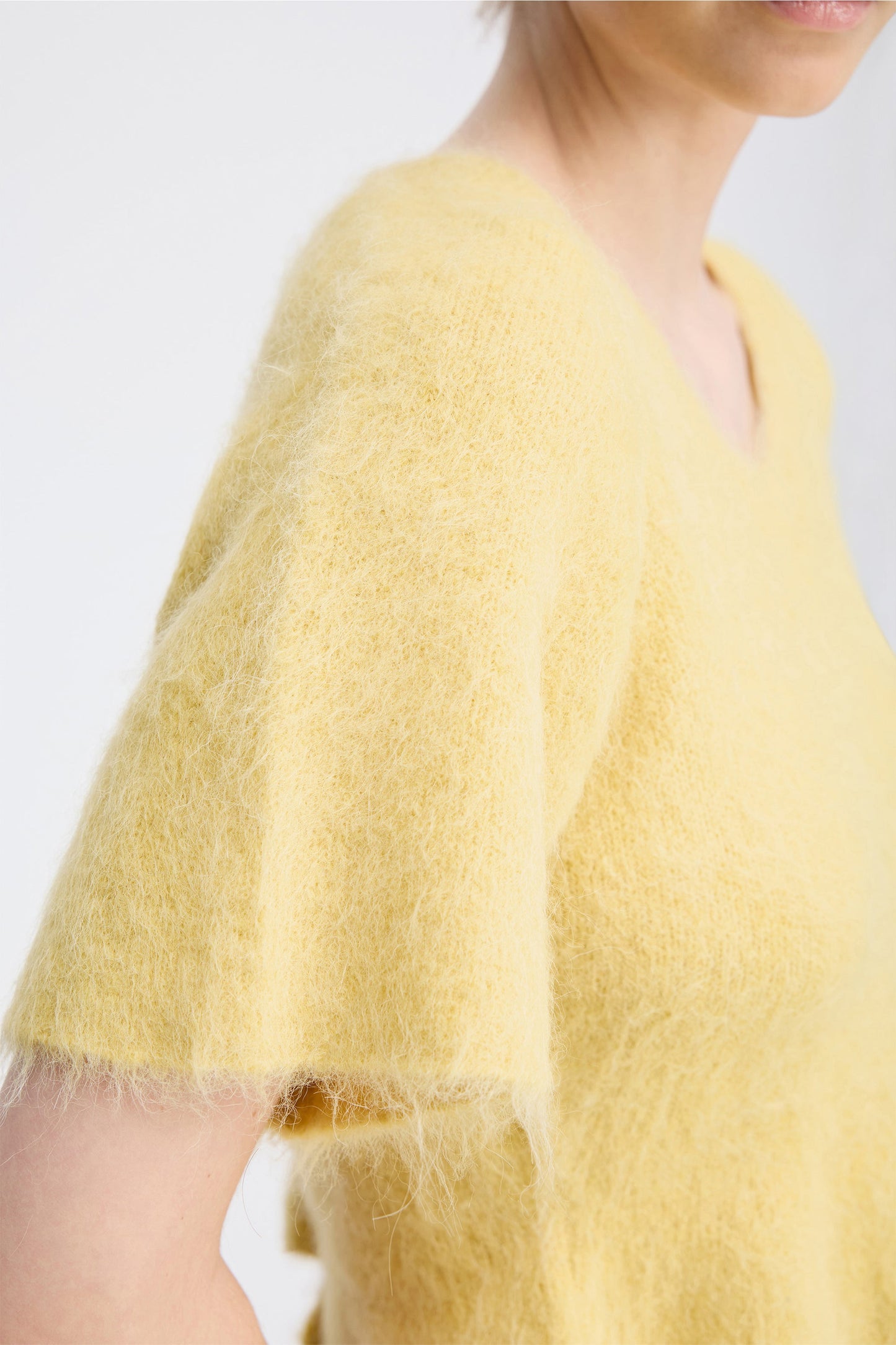 Rylaline Short-Sleeved Knit Top Lemon