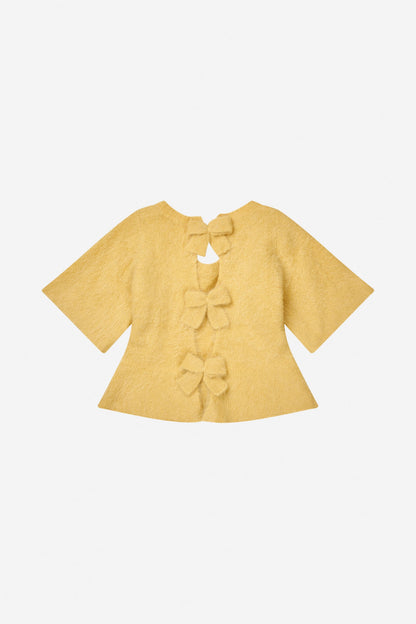 Rylaline Short-Sleeved Knit Top Lemon
