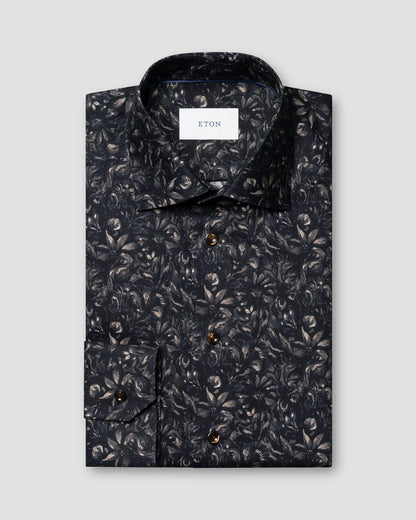 Floral Signature Twill Shirt - Brown