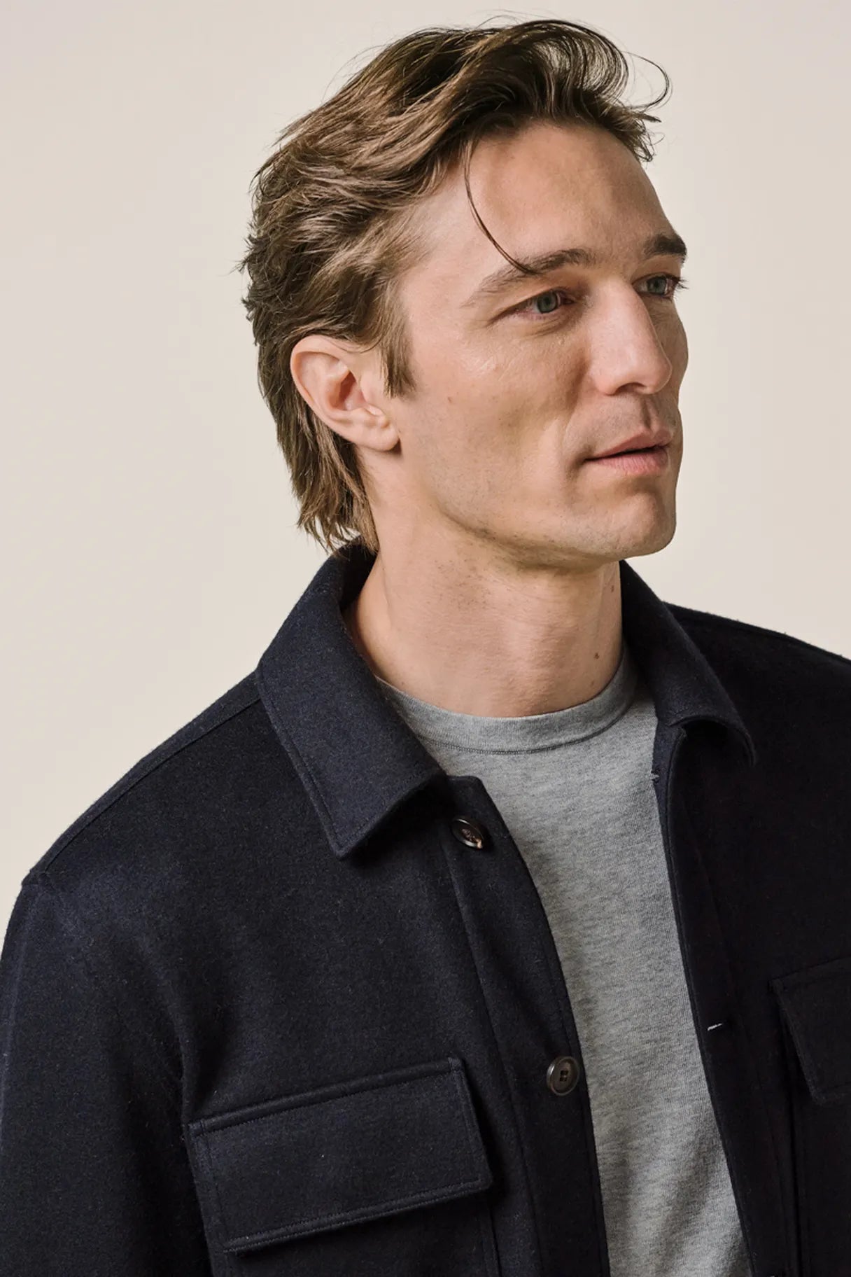 Knitted Overshirt Navy