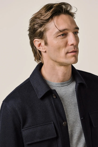 Knitted Overshirt Navy
