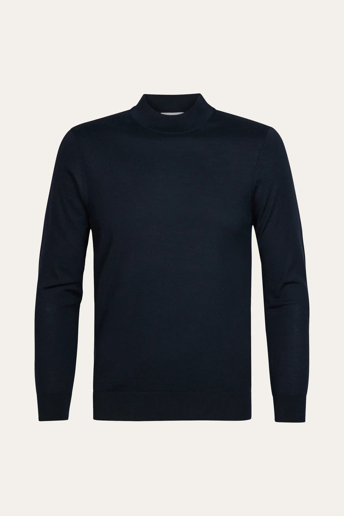 Mock Neck Pullover Navy