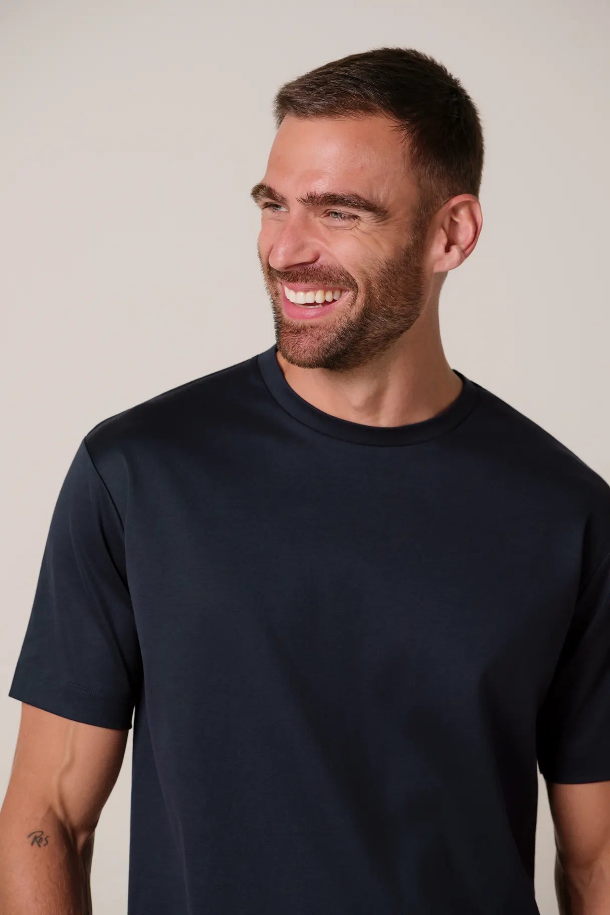 Crew Neck Short Sleeve T-Shirt Navy
