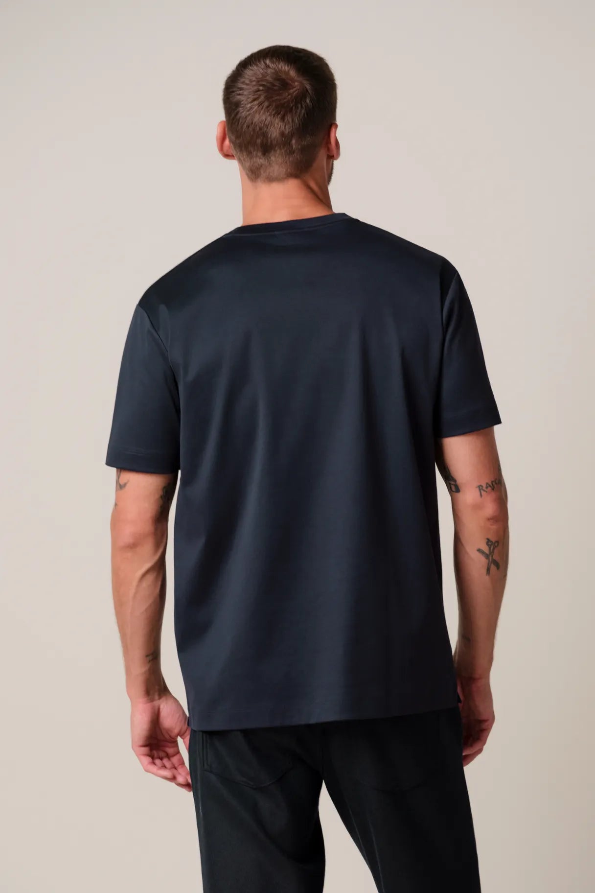 Crew Neck Short Sleeve T-Shirt Navy