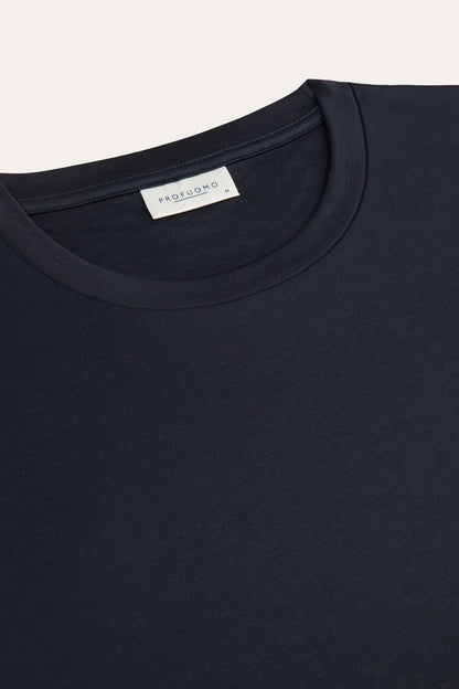 Crew Neck Short Sleeve T-Shirt Navy