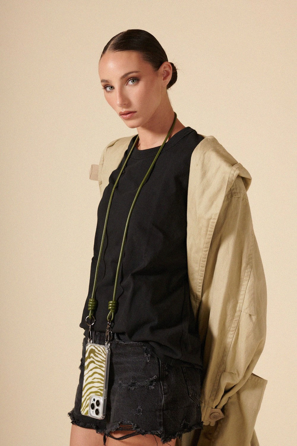 Nolan Phone Cord - Khaki-La Coque Francaise-Lewis Yates