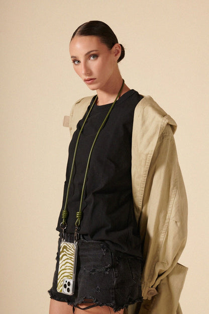 Nolan Phone Cord - Khaki-La Coque Francaise-Lewis Yates