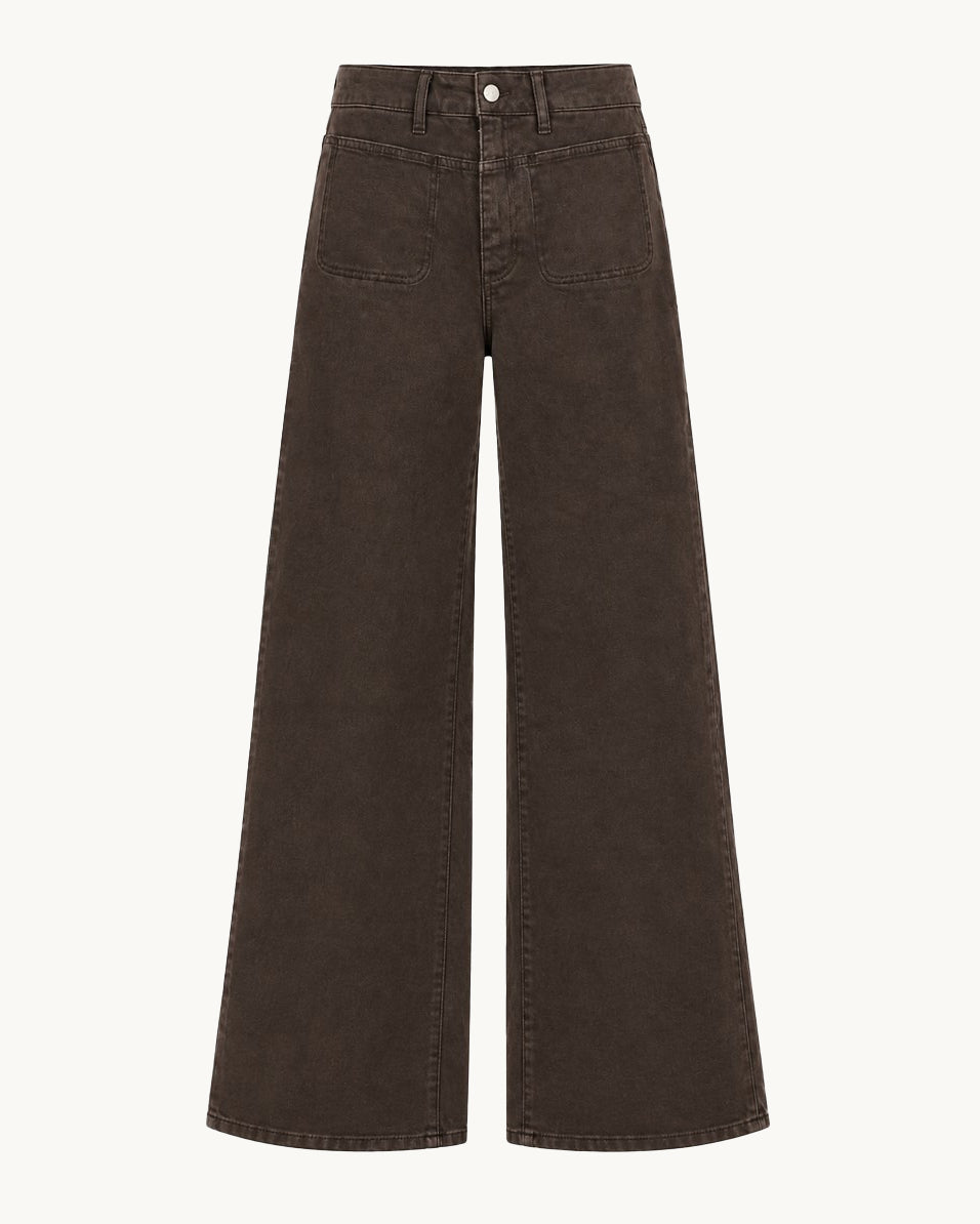Anessa 31" Wide Leg Jean Rich Chocolate